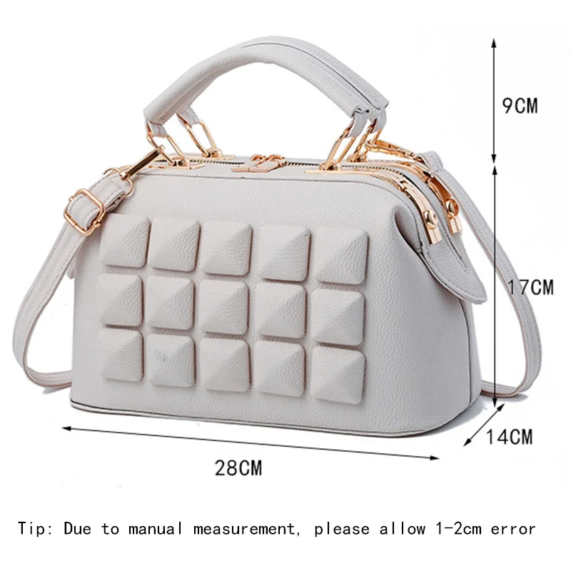 Women Boston Messenger Bag PU Leather Luxury Handbags Female Bags Designer Evening Party Shoulder Bags Casual Bolsa Tote SS0321 (3)