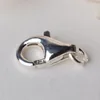 Solid 925 Sterling Silver Lobster Claw Clasp, snap clasp with 1 Open Jump Ring 8-16mm ► Photo 1/4
