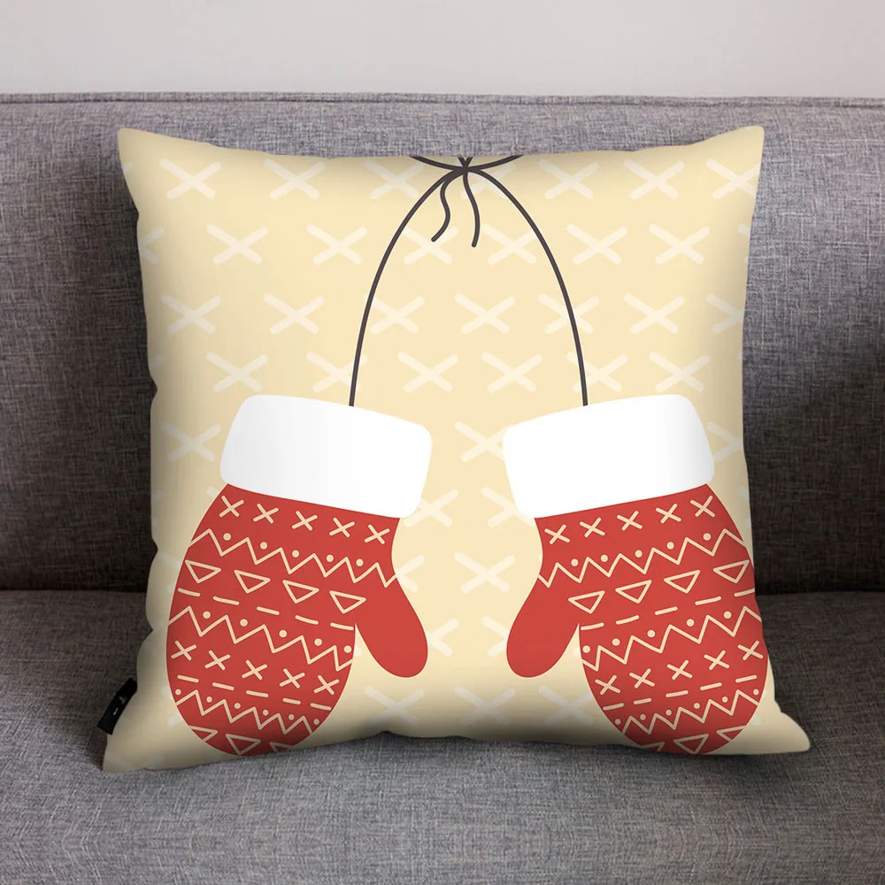 

Print Pillow Case Polyester Cover Home pillowcase Navidad 2019 Kerst Новый Год новогодние украшения Natal Noel
