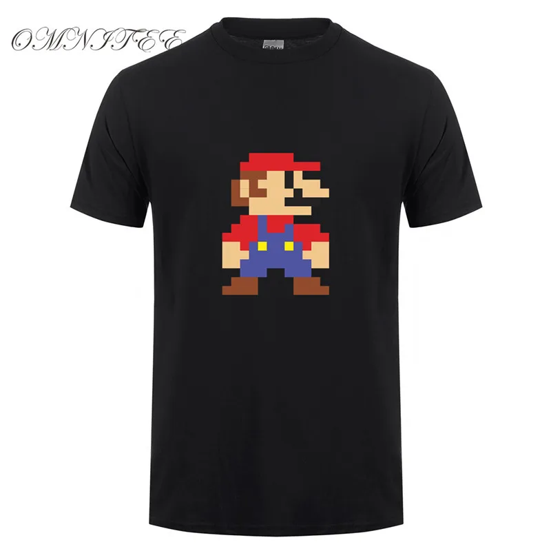 

Super Mario Bros T Shirts Men Cool New Printed Men Super Mario T Shirt Fashion Short Sleeve Cotton Mans T-shirt Tee