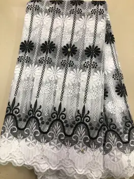 

New French Milk Silk Net Lace Fabric 2020 High Quality African FLL3831.Tulle Lace Fabric With Rhinestone For BLACK Wedding
