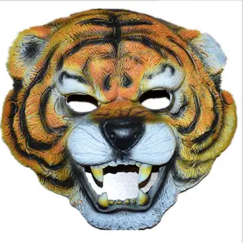 

Party Mask EVA Cartoon Animal Tiger Wolf Monkey Masks Xmas Halloween Fun Adults Children's Fancy Dress Accessory Full Face Mask