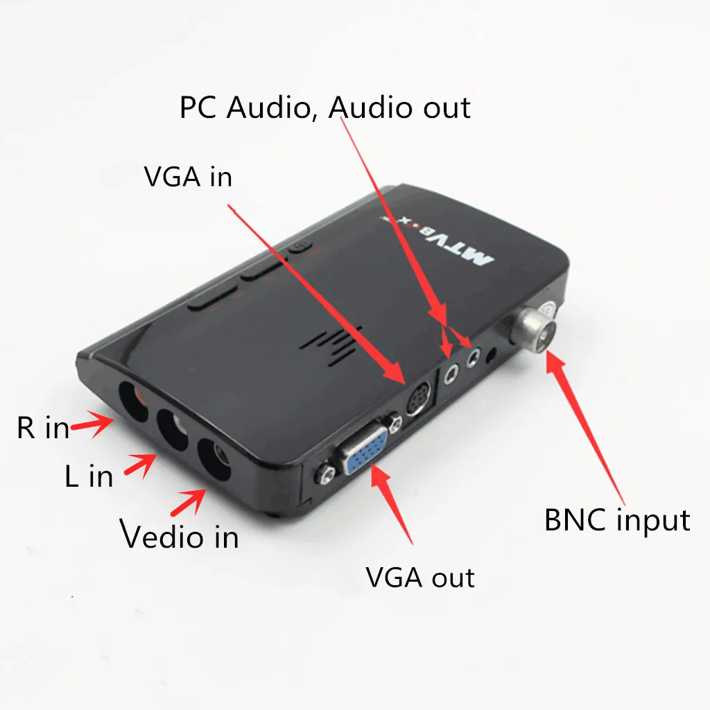 LCD VGA External TV PC BOX Digital Program Receiver Tuner 1080P HDTV Monitor