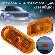 2 Pcs Âmbar Lado Marcador Luzes Laterais Do Carro Transformar a Luz do Sinal lâmpada Para VW Golf Jetta MK4 1999-2005 Para Passat B5/B5.5 1997-2004