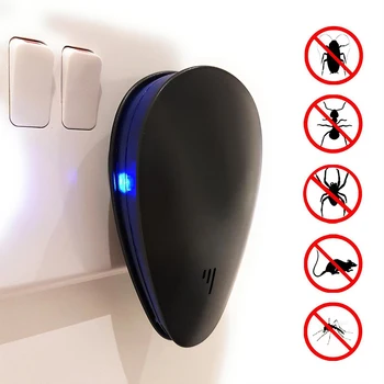 

1PCS Ultrasonic Pest Repeller Mosquito Killer Electronic Repellent Anti Rodent Mice Cockroach Rat Spider Insect US/UK/EU Plug