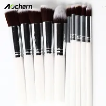 Aochern Free Shipping 10pcs/set Professional Makeup Brushes Set,Kit De Pinceis Make Up Brush For Women Girl Lady #1002