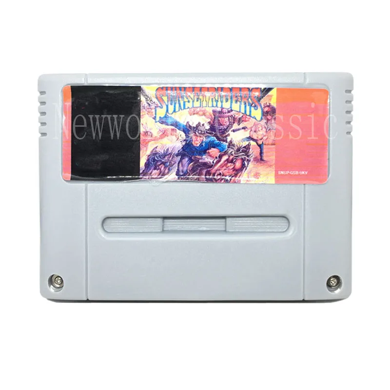 Sunset Riders Video Game For 16 Bit Big Cartridge Compilation Card for EUR/PAL Version Console | Электроника