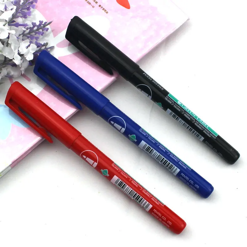 

Pentel NMS50 marqueur permanent GREEN-LABEL Pen Marker Pen 1.0m Japan Black/Blue/Red Colors for Choose