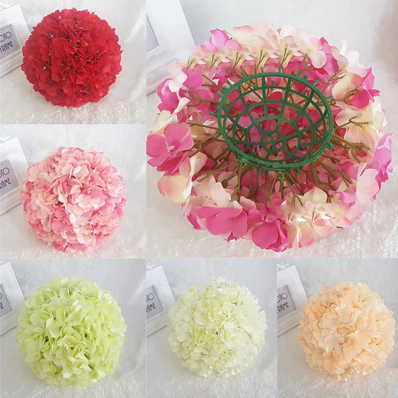 

Silk Artificial Centerpieces Flower Ball DIY All Kinds of Flower Heads Wedding Decor Wall Shop Window Table Accessorie 4 Sizes