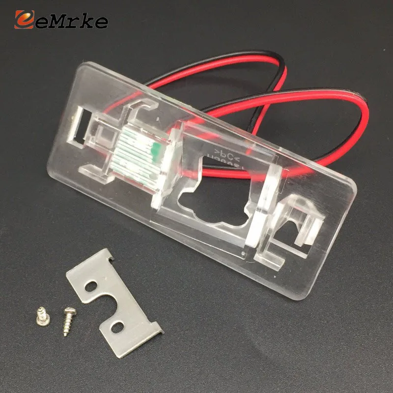 

EEMRKE Car Rear View Camera Bracket License Plate Lights with LED Housing Mount for Audi A5 8T / A6 A6L 4G 4F / A7 Sportback