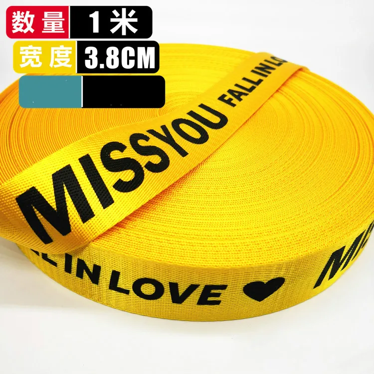 Горячая продажа 3 8 см (1 м/лот) печатная буква &quotMiss you&quot Печать grosgrain ленты DIY