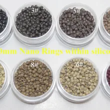 Нано бусины для волос кольцо для волос бусины для наращивания Силиконовые микро-бусины ссылка 1000 штук в бутылке