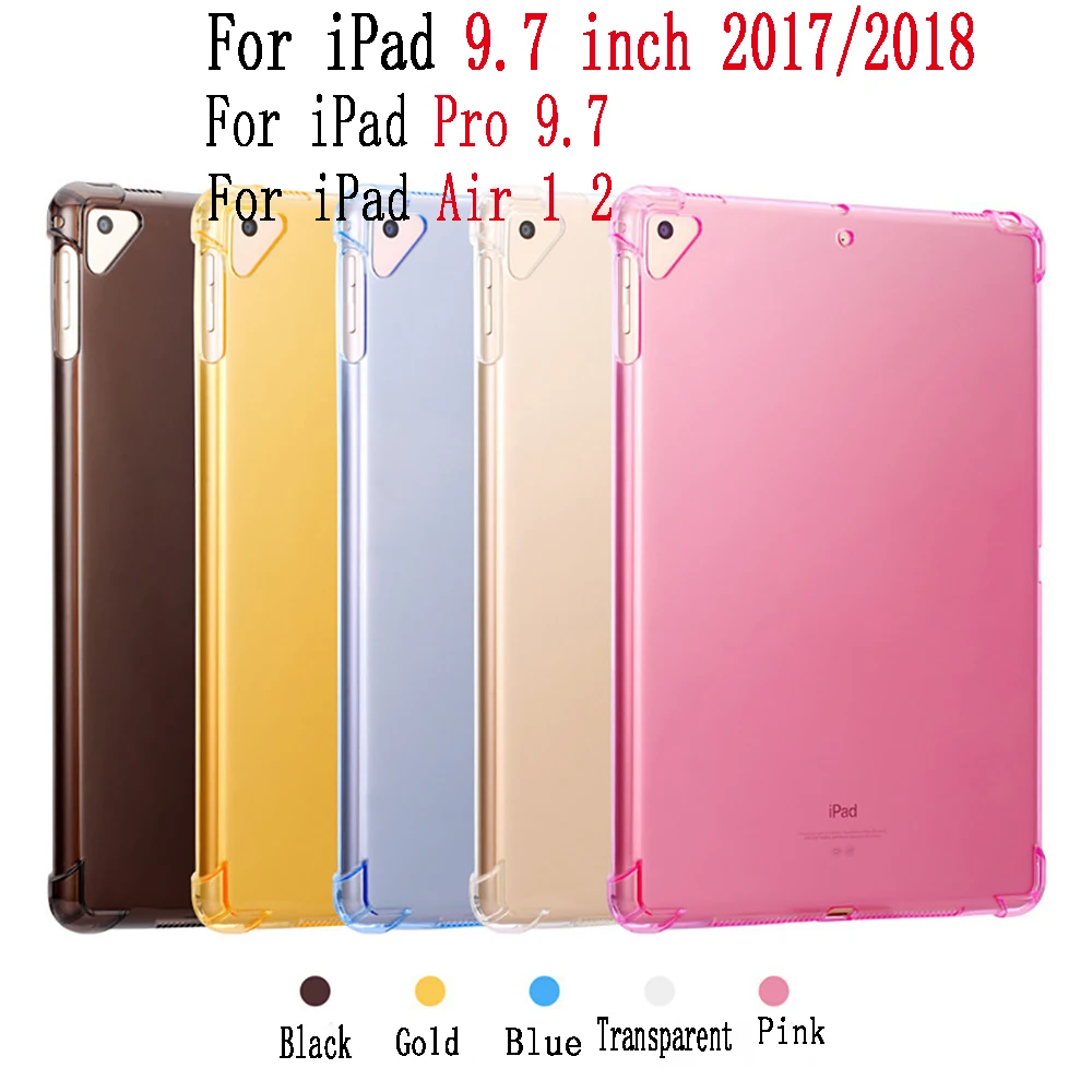 Чехол для iPad 5/Air 1 iPad 6/Air 2/Pro 9,7 дюймов Мягкий ТПУ Силиконовый противоударный Прозрачный чехол для нового iPad 9,7 дюйма 2017 2018