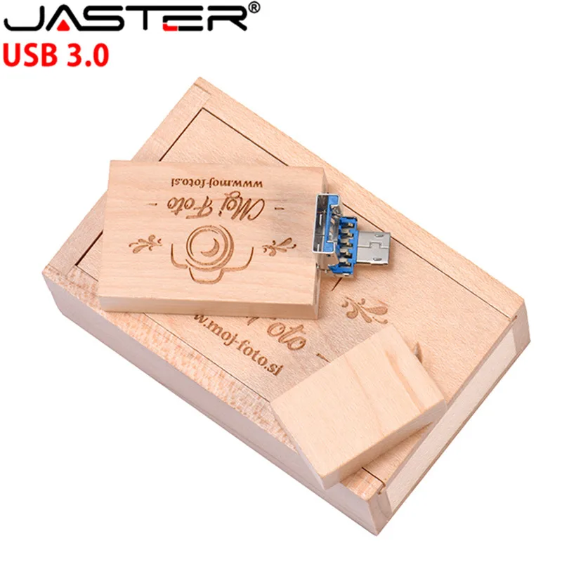 

JASTER 2 in 1 wooden USB 3.0 stick reader adapter USB Flash Pendrive for Android and PC (custom LOG, free shipping)