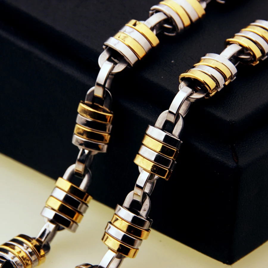 Hip hop Mens Punk Cool Lock Chain Link Necklace 316L Stainless Steel Male  Chain Women Fashion Necklace AccessorieJewlery - AliExpress