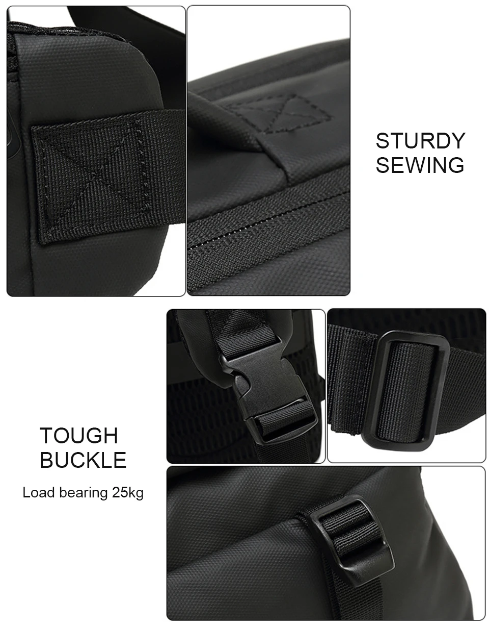 Men Chest Bags Anti Theft Travel 14'' Laptop Bag Waterproof USB Charging Bolso Business Male Bagpack Crossbody Shoulder Handbag (11)