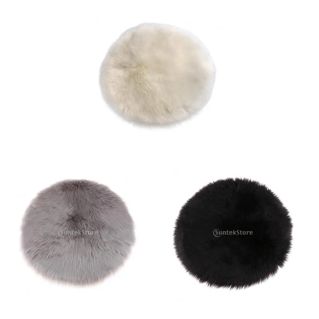 3 Pieces Soft Sheepskin Fluffy Shaggy Fake Faux Fur Rug Small Mat Throw Washable