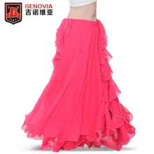 11 цветов, профессиональный шифоновый женский костюм для танца живота, 2 слоя, юбка с разрезом, Новое поступление, юбка для танца живота, платье