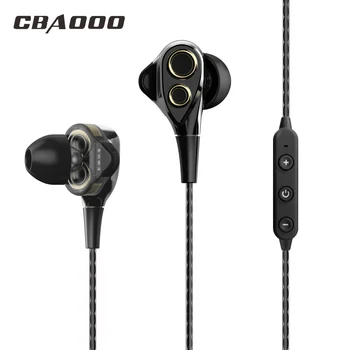 

CBAOOO DT100 Bluetooth Earphone Wireless Headphone bluetooth Headset dual drive Earphones Sweatproof with mic for phone