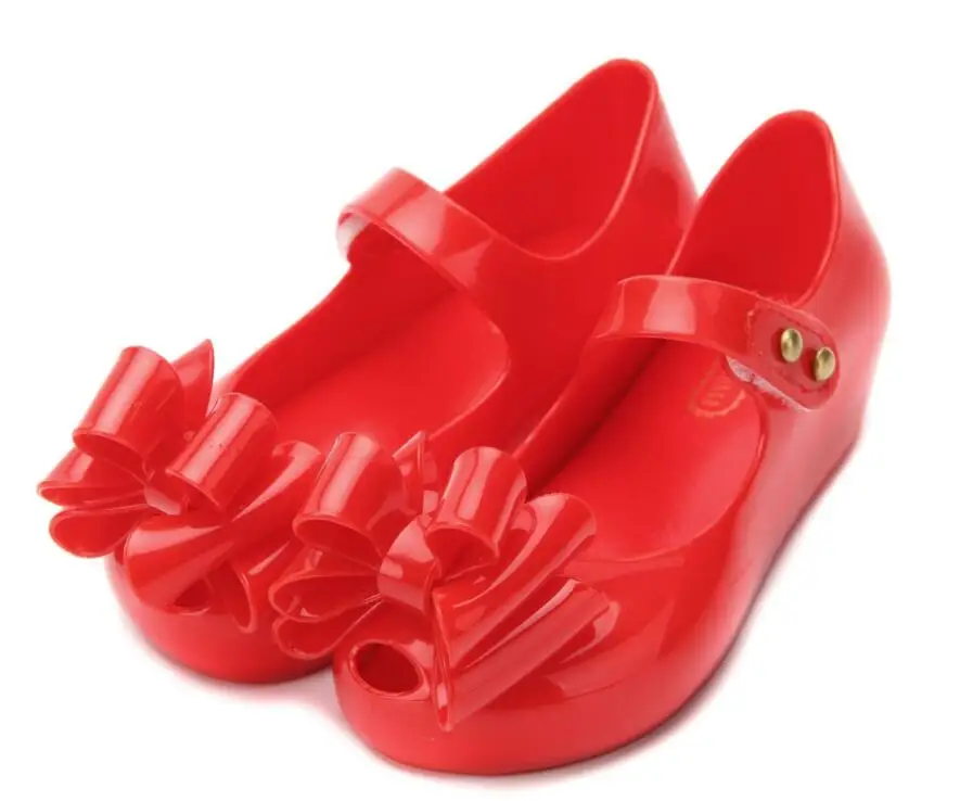 Многоярусная обувь с бантом Новинка года; летние детские силиконовые мини-сумки; яркие сандалии принцессы с мягкой подошвой и открытым носком для девочек - Цвет: 2