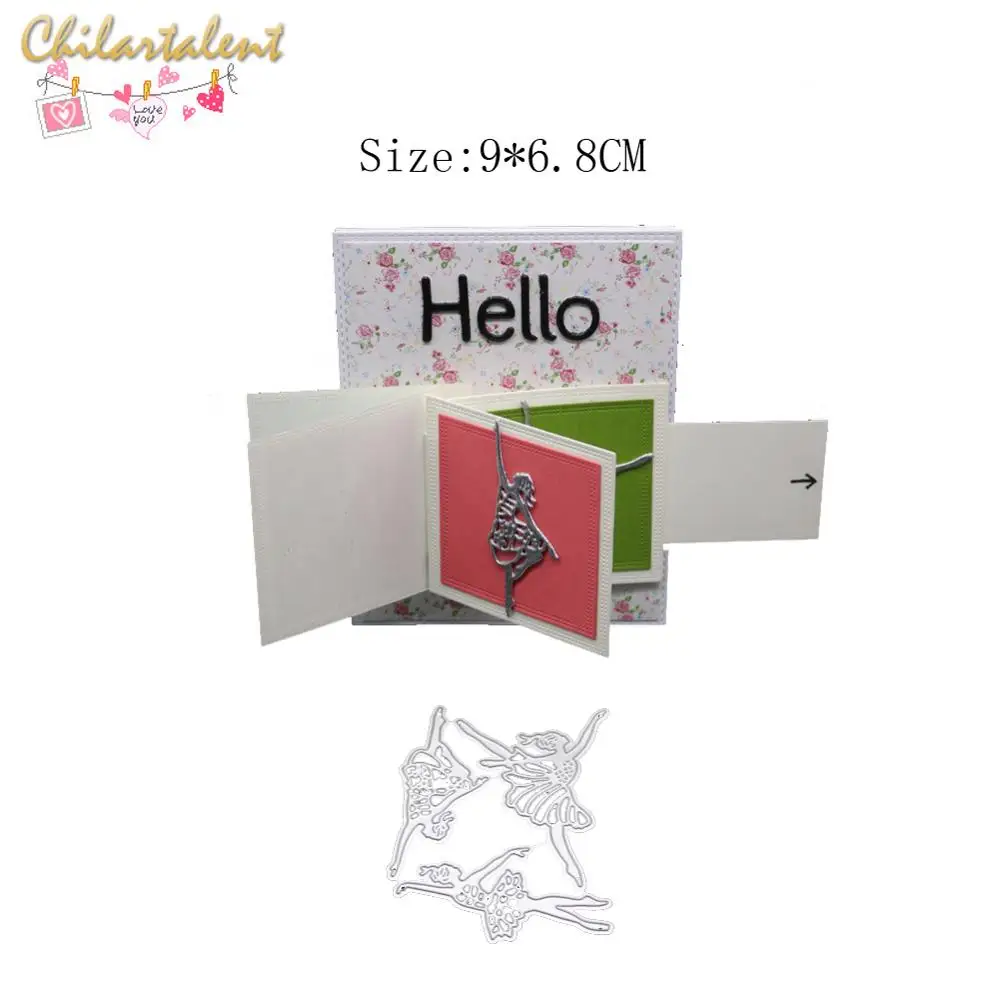 

Dancing Girl Frame Metal Cutting Dies Stencils Scrapbooking Photo Album Card Paper Embossing Craft DIY Stamps Dies Cuts 2019