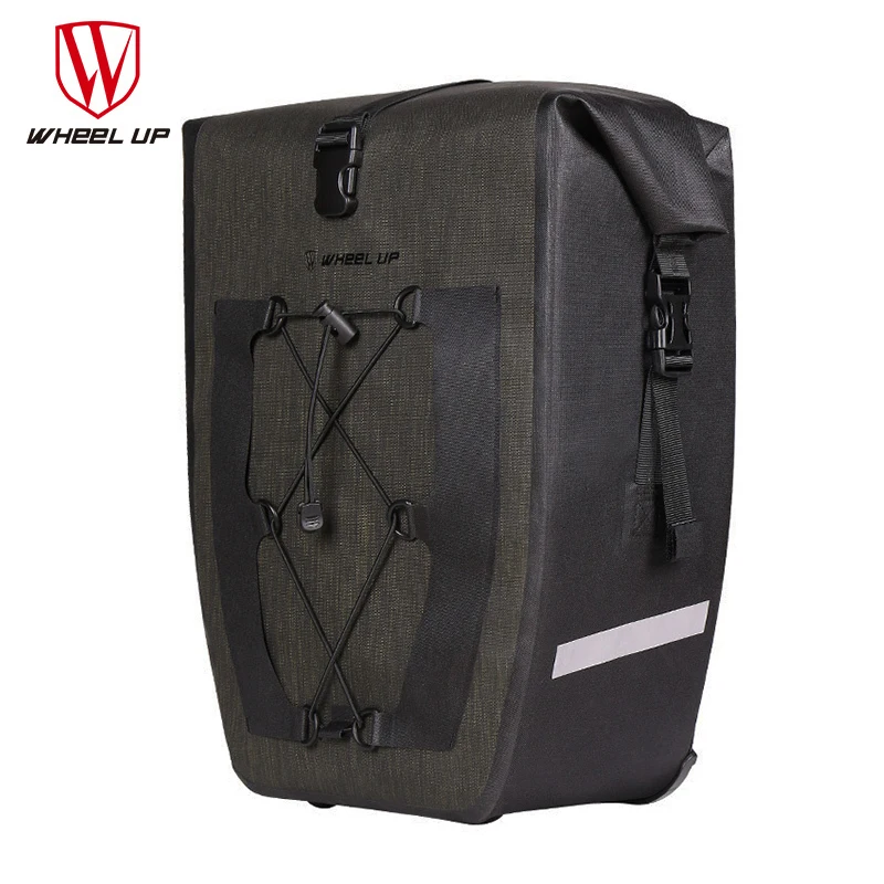 

WHEEL UP Waterproof 27L Capacity Bicycle Bag Nylon Road Mountain Bike Pack Cycling Rear Tail Seat Rack Package Cycle Accessories