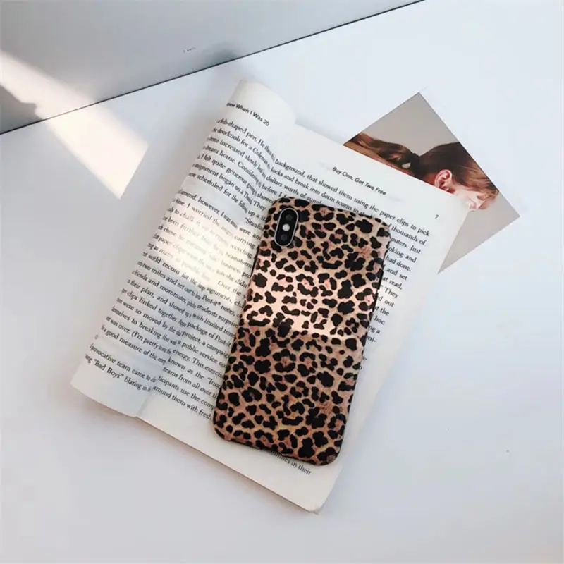 Силиконовый чехол из ТПУ с леопардовым принтом для iPhone 11 12 Pro Max Mini 6s 7 8 Plus матовые