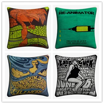 

Vintage Music Acid Lsd Decorative Pillow Covers For Sofa Home Decor Linen Cushion Case 45x45cm Throw Pillow Cases