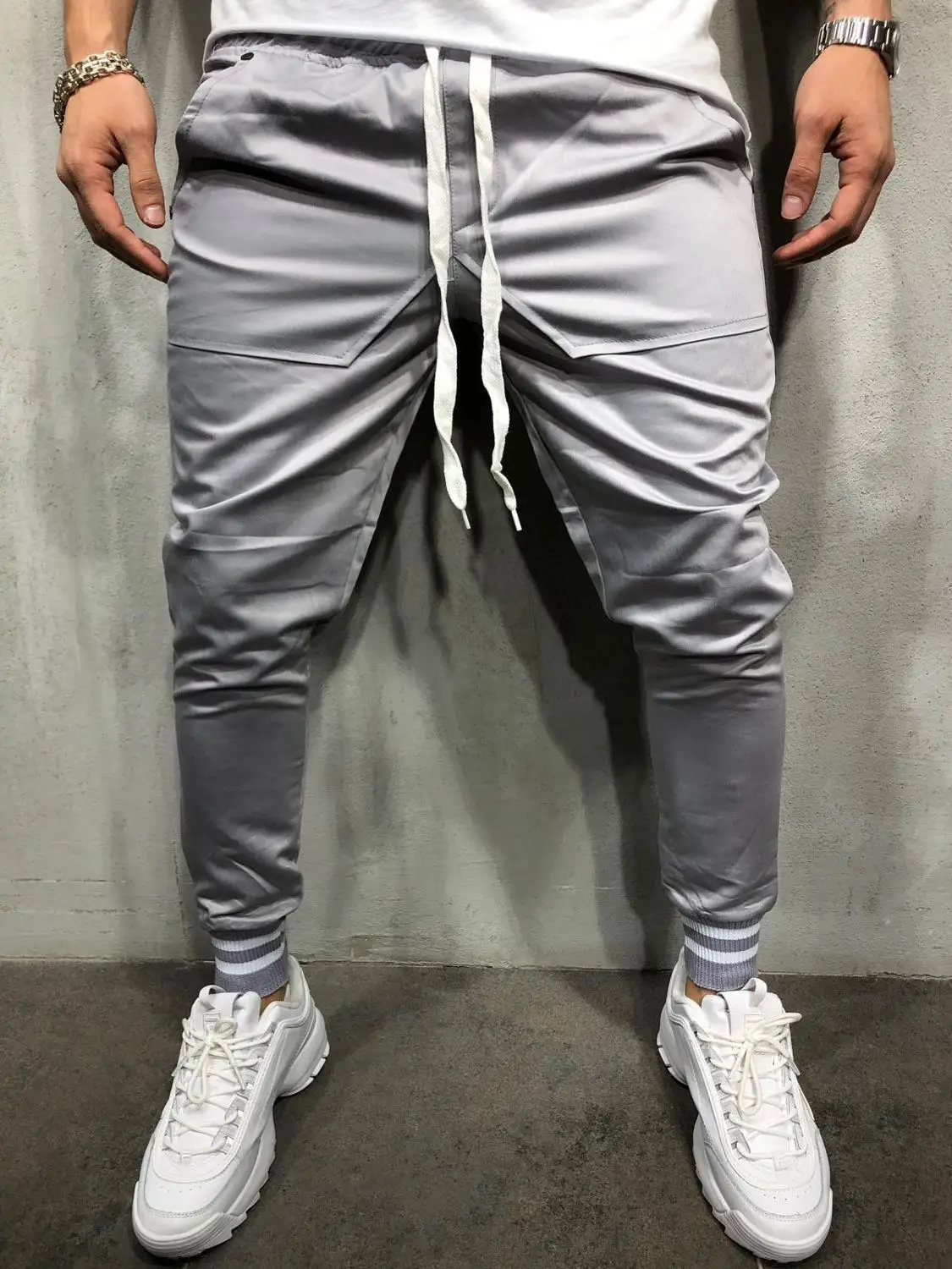 Мужские Слаксы с эластичным поясом предназначены как многокарманные Слаксы для Беговые брюки в повседневном стиле