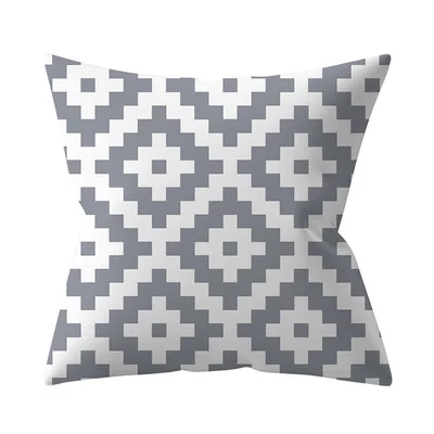 Наволочка ZENGIA с геометрическим рисунком 45*45 см, серый полиэстеровый чехол для подушки в полоску, треугольная наволочка, декоративные подушки - Цвет: HS03-30