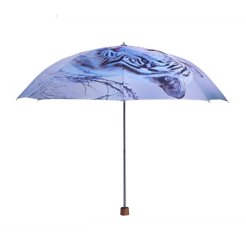 YADA дропшиппинг Подвески Тигр узор зонтик дождь Для женщин УФ-высокое качество зонтик для Для женщин s ветрозащитный складные зонты YS115