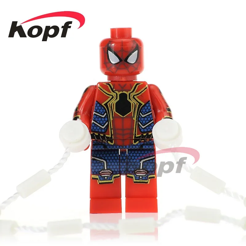 

Singel Sale Super Heroes Iron Spider-Man Spiderman Bathrobes Deadpool Clown Building Blocks Christmas Toys for children PG350