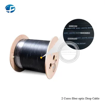 

Hot 3000m/roll 9/125 um Specifications 2 Cores 3 Steel Wire outdoor G657 FTTH fiber optic Drop Wire Cable LSZH sheath G657A FTTH