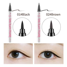 Макияжная подводка для глаз ручка Губы Кисть Maquiagem Косметика, карандаш-подводка для глаз водостойкий макияж чёрный; коричневый Жидкость подводки для глаз марка 1 шт