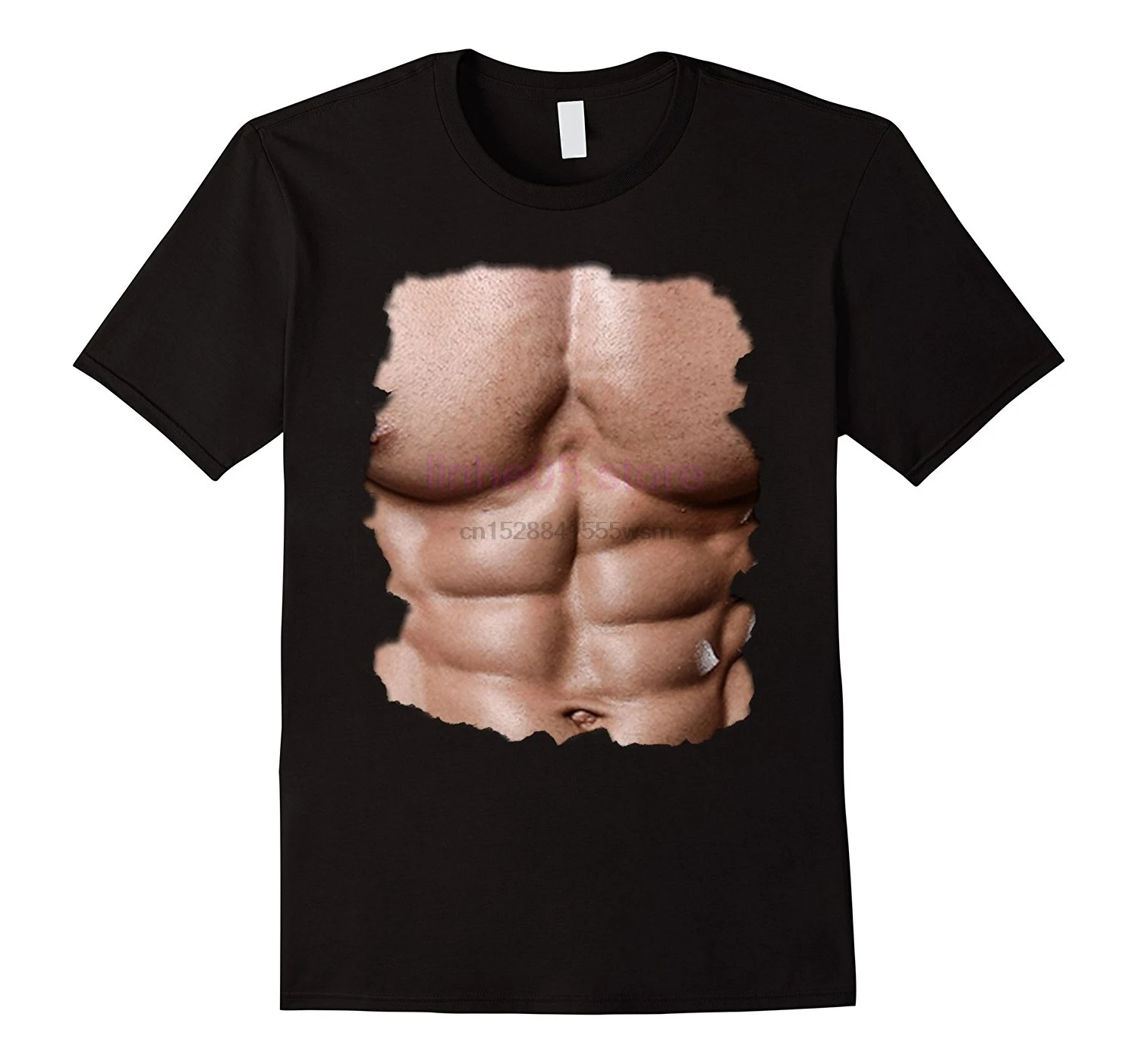 2019 Мужская поддельная спортивная нижняя рубашка грудь шесть пакет Abs Печать