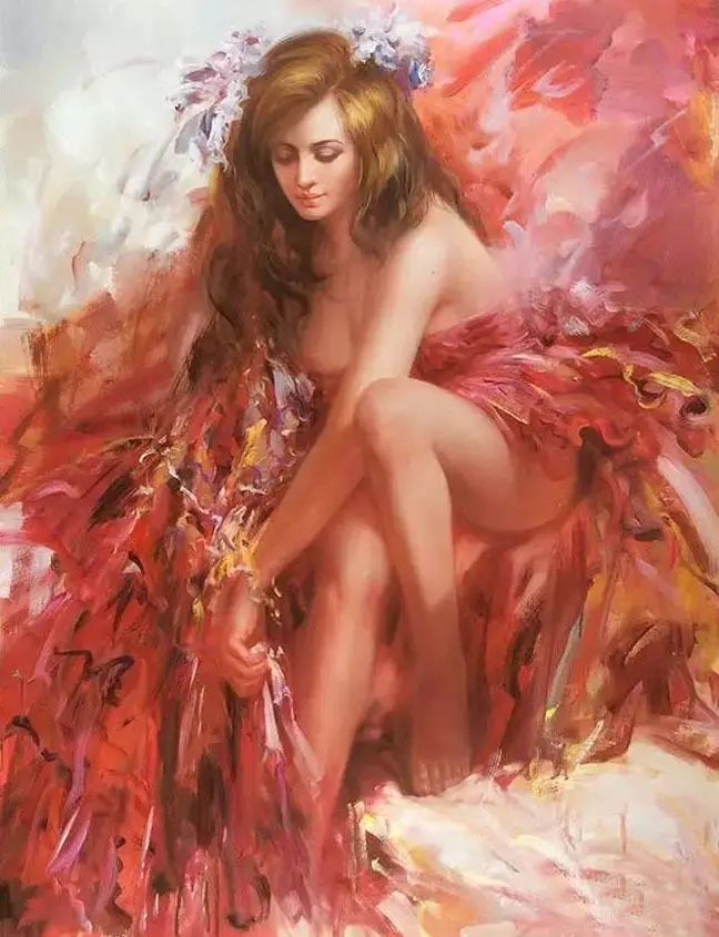 

HIGH QUALITY IMPRESSIONISM OIL PAINTING ON CANVAS NUDE GIRL" 24"X36