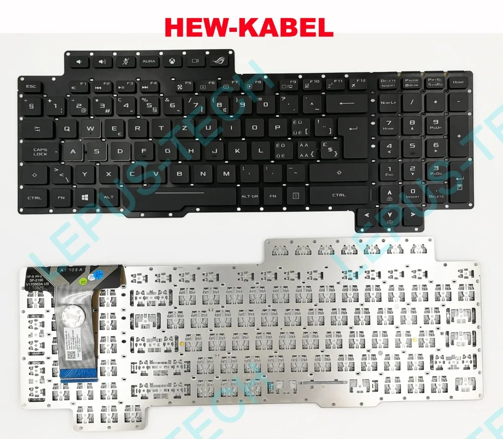 

Keyboard for ASUS ROG G703 G703VI G703GI G703GS Swiss SW SF UK keyboard with backlight Keyboard