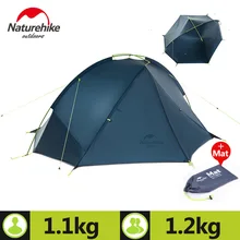 Naturehike открытый Портативный палатка для 1-2 человек 3 сезон 20D силиконовые Ткань двойной Слои непромокаемые легкий палатка