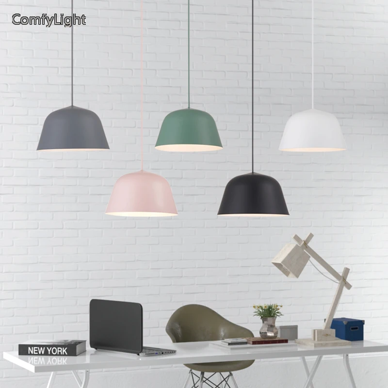 

Nordic pendant lamp metal decorative lights suspension kitchen island/loft/diningroom/study desk Pendant light E27 led hanglamp