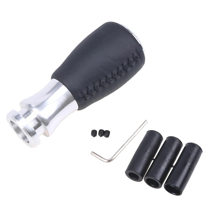 POSSBAY Universal Rojo Negro cosido cuero Car Gear Shift Knob Shifter palanca de transmisión Manual Pomello Cambio POSSBAY Universal Rojo Negro cosido cuero Car Gear Shift Knob Shifter palanca de transmisión Manual Pomello Cambio