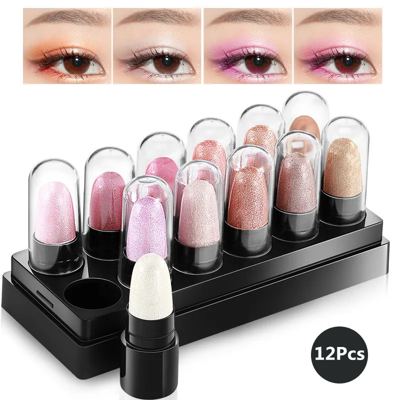 

MayCreate 12colors mini Shimmer Eye Shadow Waterproof Glitter Long Lasting Make Up Pigments Professional Eyeshadow Palette Set