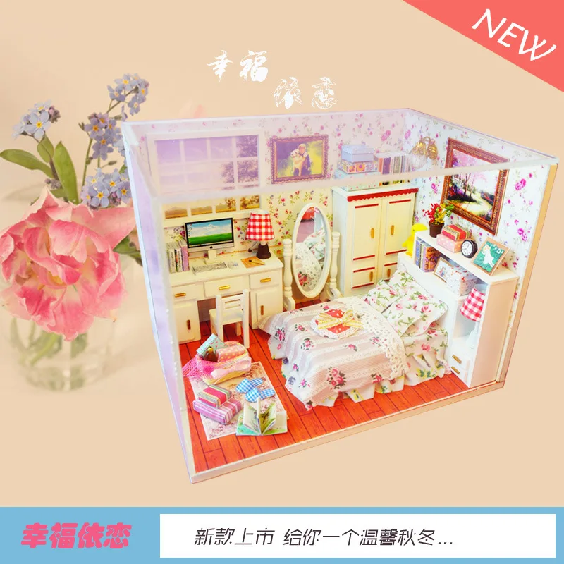 Diy Dollhouse kits 3D Wooden DIY Handmade Furniture Miniature Dollhouse Building Model Home Decoration- Diy Dollhouse kits 3D Wooden DIY Handmade Furniture Miniature Dollhouse Building Model Home Decoration-