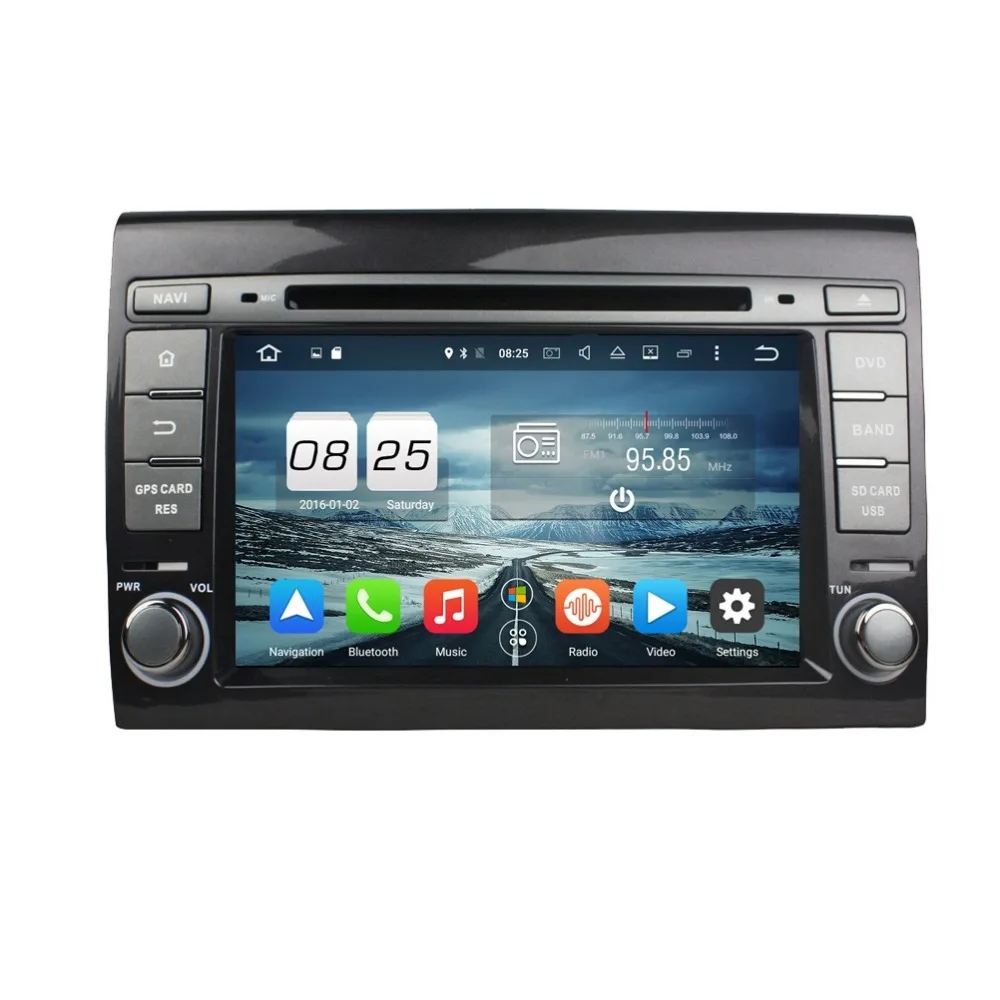 Octa core 2 DIN 7 &quotAndroid 6.0 автомобиль DVD GPS для Fiat Bravo 2007-2012 с ГБ Оперативная память радио