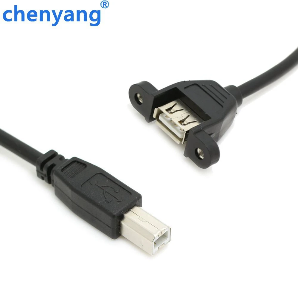 Переходник с USB A мама на B папа 2 0 кабель для монтажа панели 30 см/50 см/100 см|Кабели USB|