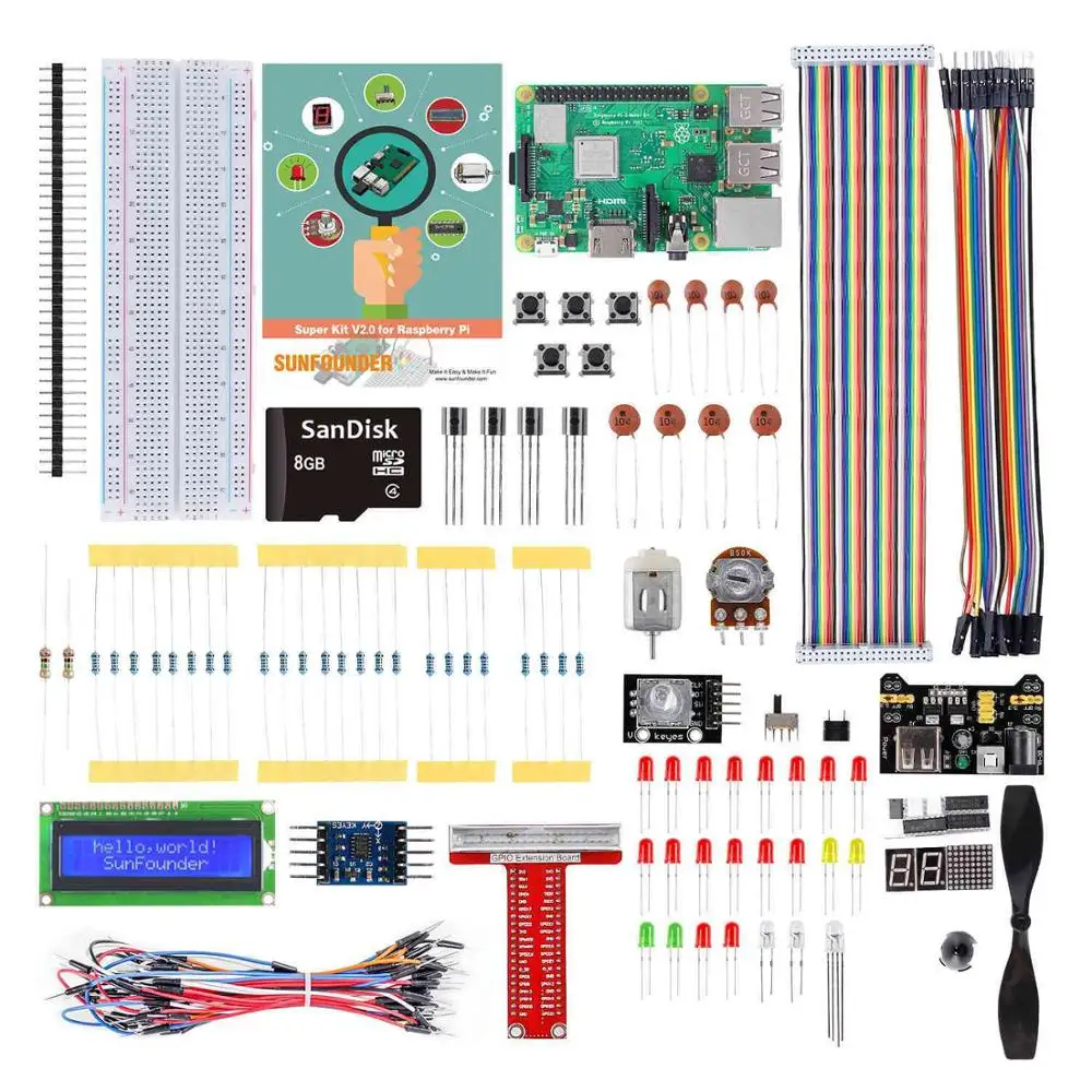 Raspberry Pi Starter Kit Супер Комплект для Raspberry Pi 3 2 Модуль B+ С GPIO Плата Расширения Перемычку(Pi не входит - Цвет: Bundle 2