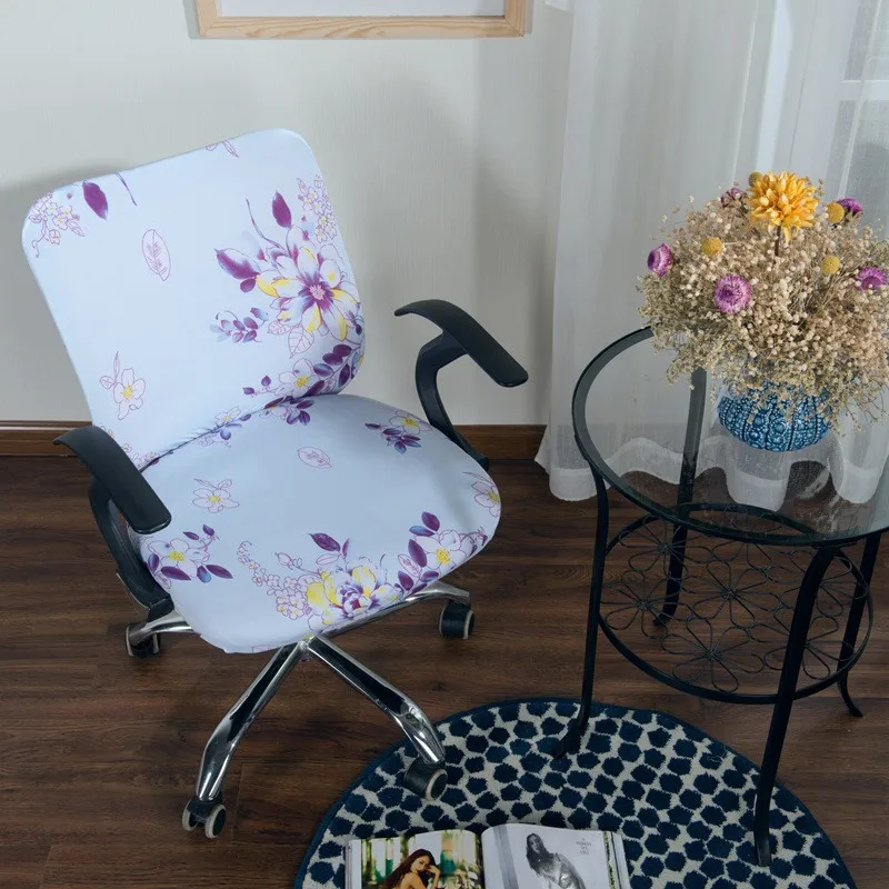 

Rotating Office Computer Chair Cover Cases Universal Elastic Spandex Seat Covers fit for Arm Chairs Soft Stretch Chair Covering
