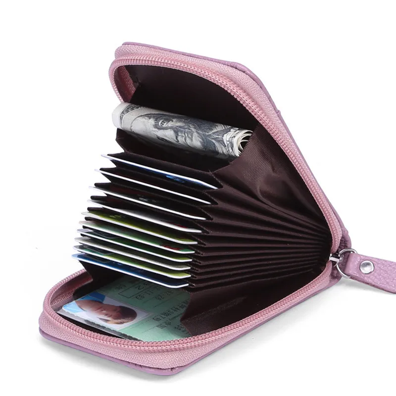 Unsiex Luxury Design Genuine Leather Credit Card Holder With Coin/Bill