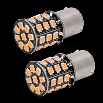 

4pcs Small Size High Power Amber Yellow 33 LED 2835 SMD BAU15S 7507 PY21W 1156PY LED Bulbs For Front Turn Signal Lights 12V