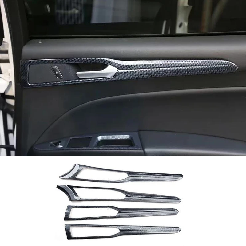 JXKaFa для Ford Mondeo Автомобильный интерьер дверные ручки Чаша Украшение Рамка Крышка отделка автомобиля Стайлинг ABS аксессуары 4 шт