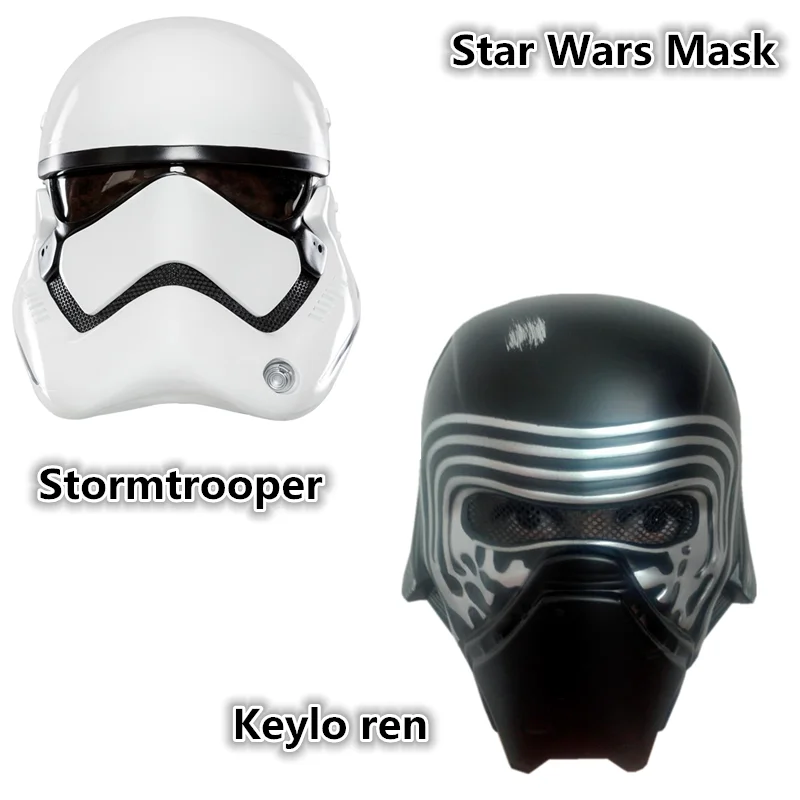 

2pcs Star wars mask stormtrooper kylo ren helmet middle size for child kids or adult